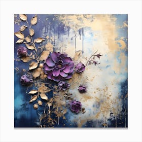 Vintage Moody Flowers 5 Canvas Print