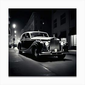 Rolls Royce At Night Canvas Print