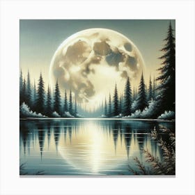 Super silver moon Canvas Print