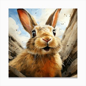 Rabbit In The Woods Canvas Print