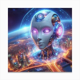 Futuristic Cityscape 19 Canvas Print