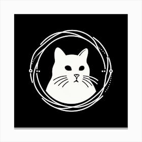 Cat In A Circle 3 Canvas Print