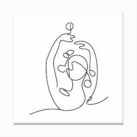 Line Drawing Of A Woman Canvas Print