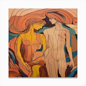 Two Nudes Canvas Print