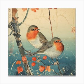 Birds. The Poem Of The Fluttering Seasons [鳥たち: 羽ばたく季節の詩] (XIII) Canvas Print