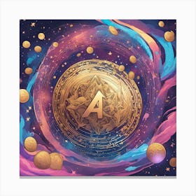 A Shiny Golden Nft C (4) Canvas Print