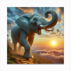 Elephant In The Sky Canvas Print