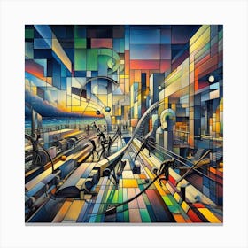 Abstract Cityscape 1 Canvas Print