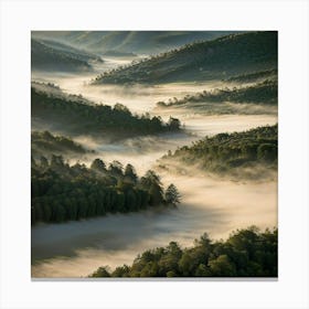 Misty Valley Canvas Print