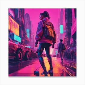 Cyberpunk Neon Canvas Print