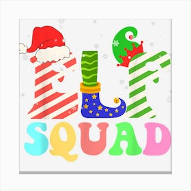 Groovy Elf Squad Christmas Matching Family Xmas Pjs Canvas Print