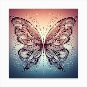 Symmetry Butterfly Art Canvas Print