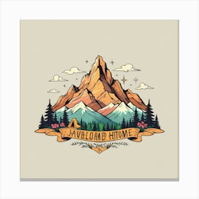 Mountaineering Logo Canvas Print