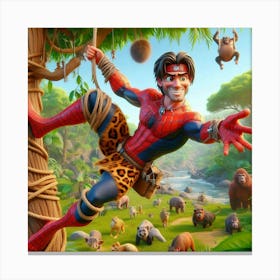 Tarzan Spider-Man 3 Canvas Print