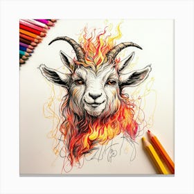 Goat Of Fire 17 Canvas Print