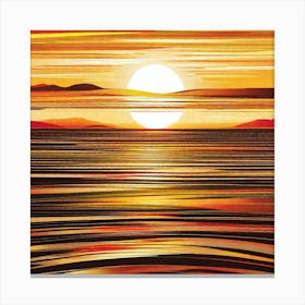 Sunset Over The Ocean 31 Canvas Print