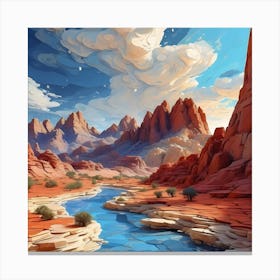 Desert Landscape Canvas Print