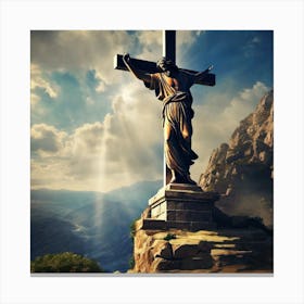 Jesus On The Cross Canvas Print