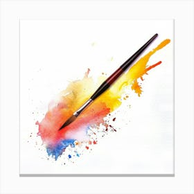 Watercolor Brush Canvas Print