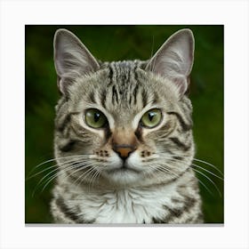 Portrait Of A Tabby Cat 1 Canvas Print