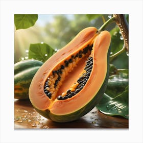 Papaya Fruit Canvas Print