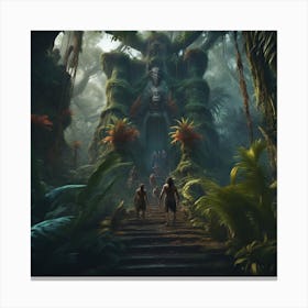 Lost Jungle temple Canvas Print