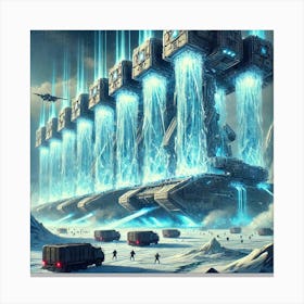 Ice Wall Generators Canvas Print