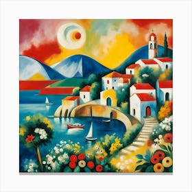 Greece Village 4 Canvas Print