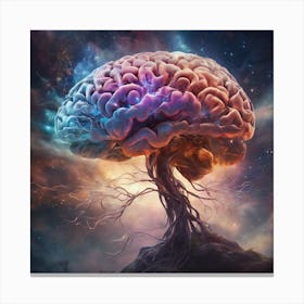 Brain In Space 2 Canvas Print