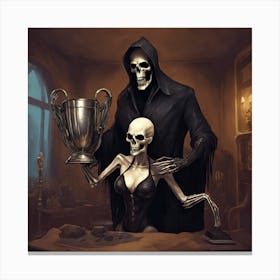 Skeletons Canvas Print