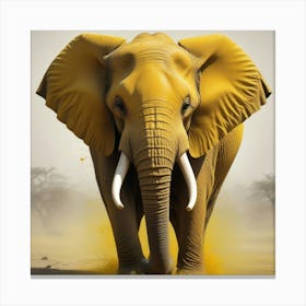 Elefante Amarillobizarro Canvas Print