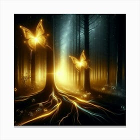 Butterfly In The Forest 32 Canvas Print