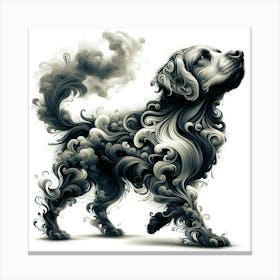 Cloudy Dog Canvas Print