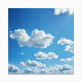 Blue Sky With Clouds Canvas Print