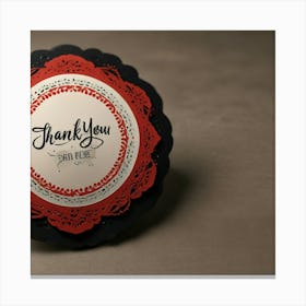 Thank You Card 1 Canvas Print