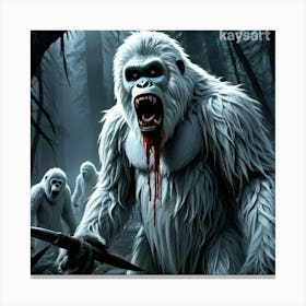 Gorillas In The Woods Canvas Print