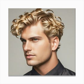 Blond Hair Male Blonde Light Golden Color Style Hairstyle Texture Tresses Locks Mane St (1) Canvas Print