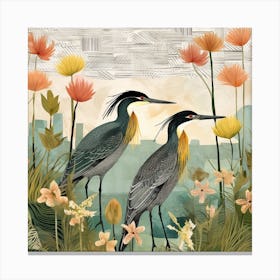 Bird In Nature Green Heron 4 Canvas Print