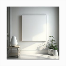 Empty Room With A White Frame Canvas Print