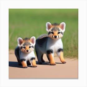Foxes Canvas Print