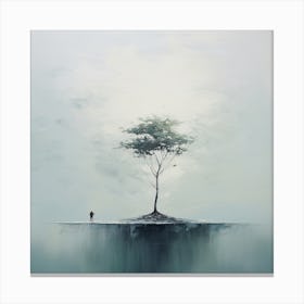 Tree On Water Canvas Print