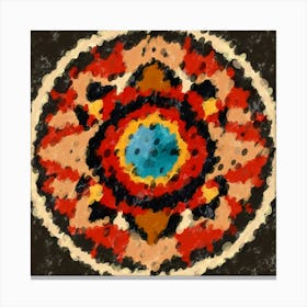 Blaze of Geometry Mandala Canvas Print