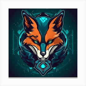 Fox Head Canvas Print