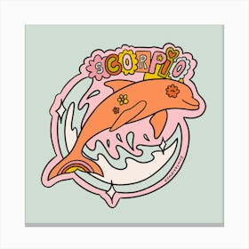 Scorpio Dolphin Canvas Print