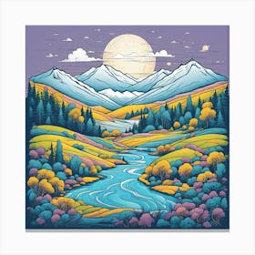 Mountain Landscape Canvas Print