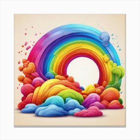 Rainbow In The Clouds Canvas Print