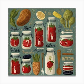 Mason Jars Canvas Print