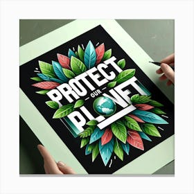 Protect Our Planet 1 Canvas Print