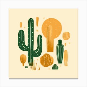 Cactus Illustration 5 Canvas Print