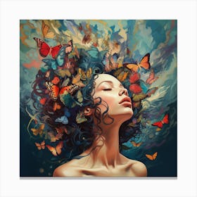 Butterfly Woman 1 Canvas Print